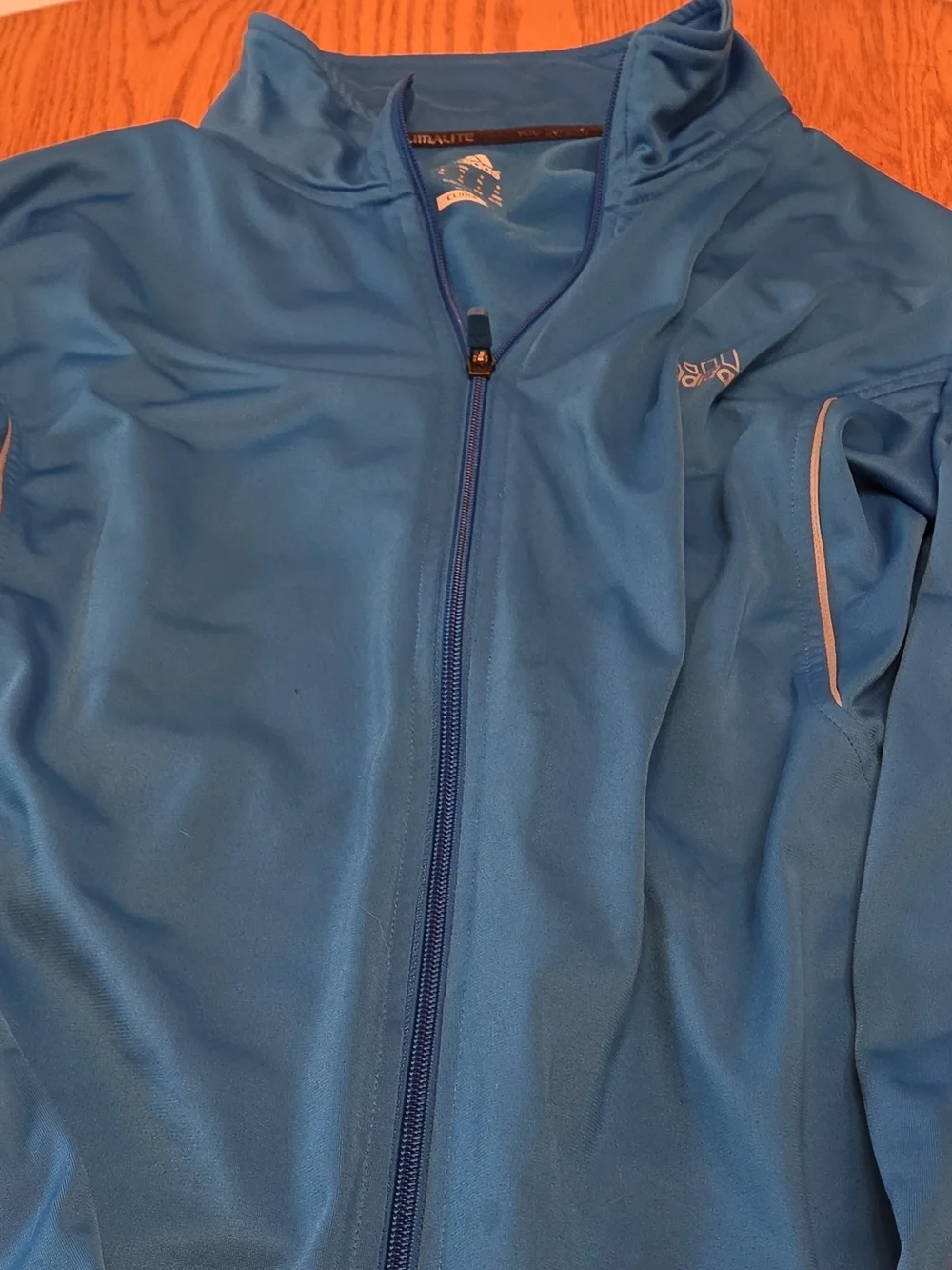 Adidas Mens Bright Blue Track Jacket with Silver Stripes